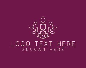 Worship - Candle Wax Leaf logo design