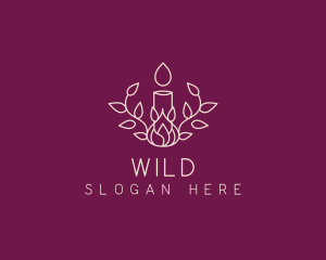 Candle Wax Leaf Logo