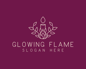 Candle Wax Leaf logo design