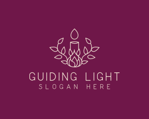 Candle Wax Leaf logo design