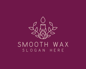 Candle Wax Leaf logo design