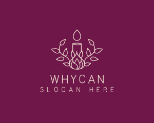 Worship - Candle Wax Leaf logo design