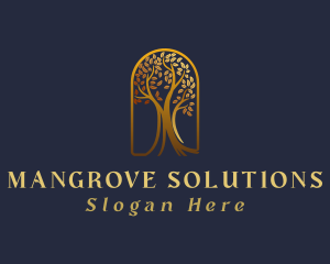 Golden Arch Tree logo design