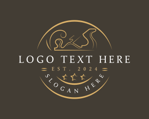 Logging - Carpentry Planer Tool logo design
