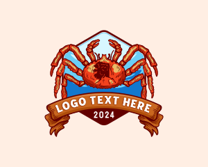 Blue Crab - Alaska Crab Crustacean logo design