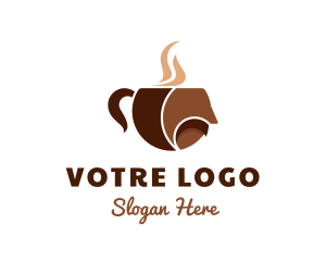 Coffee Cup Mustache Logo