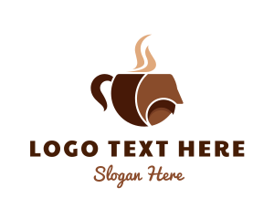 Brewed Coffee - Coffee Cup Mustache logo design