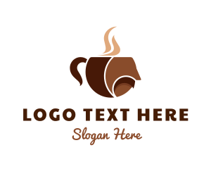 Coffee Cup Mustache Logo