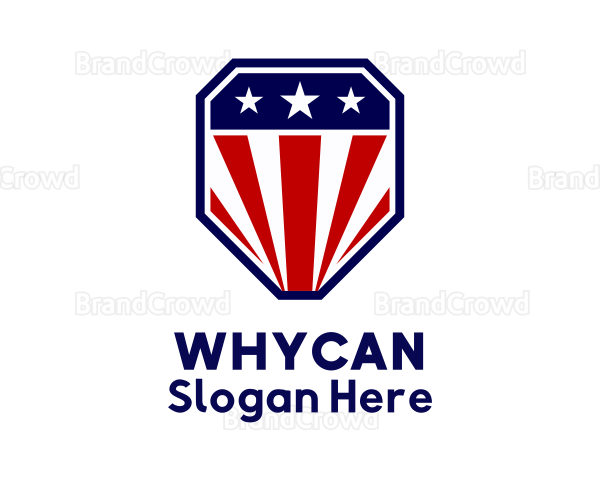 Straight Edged Patriot Shield Logo