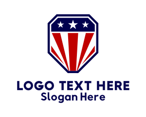 Straight Edged Patriot Shield Logo