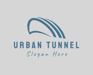 Tunnel - Minimalist Arch Wave logo design