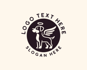 Veterinarian - Halo Dog Wings logo design