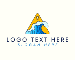 Triangle - Ocean Tidal Wave logo design