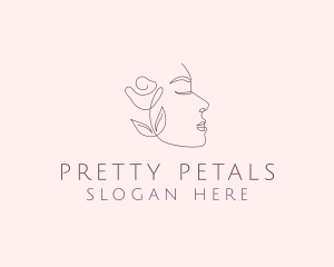 Floral Face Lady logo design