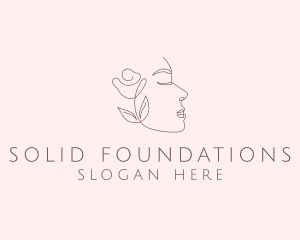 Dermal Filler - Floral Face Lady logo design