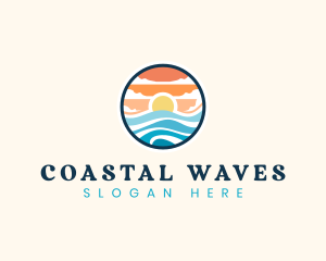 Ocean Tidal Wave logo design