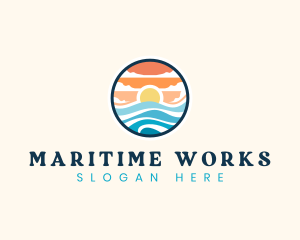 Ocean Tidal Wave logo design