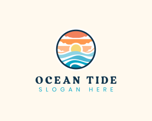 Ocean Tidal Wave logo design