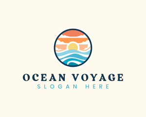 Ocean Tidal Wave logo design