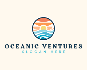 Ocean Tidal Wave logo design