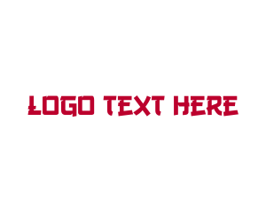 Japanese Text Font Logo