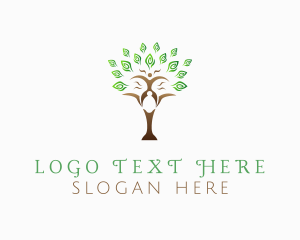 Herbal - Community People Tree logo design