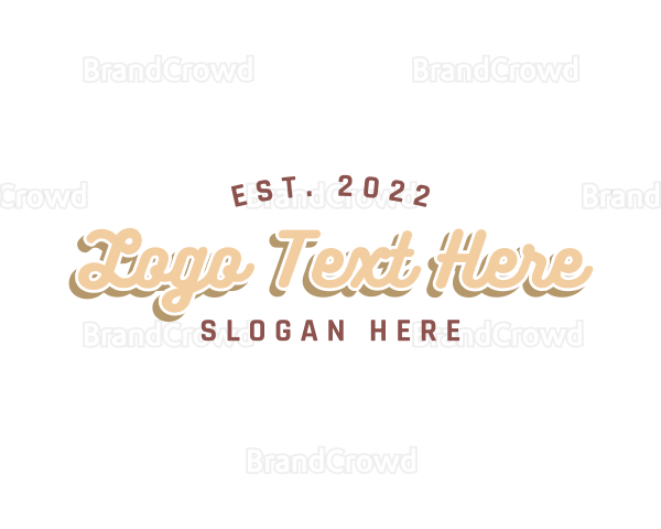 Artistic Retro Script Logo