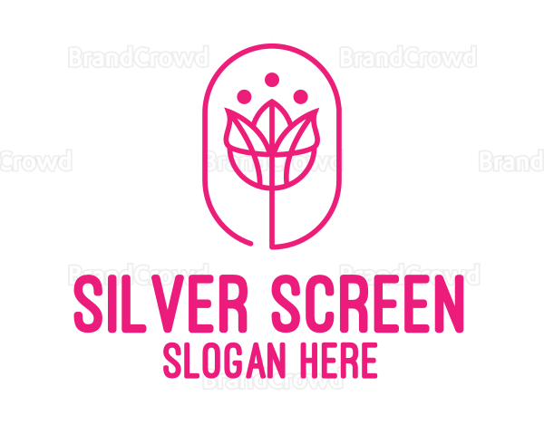 Pink Flower Salon Logo