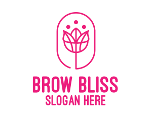 Pink Flower Salon logo design