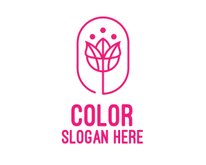 Lily - Pink Flower Salon logo design