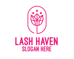 Pink Flower Salon logo design