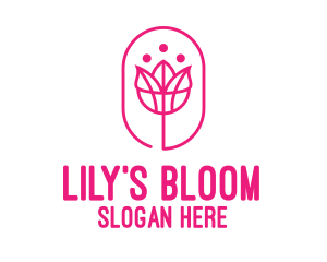 Lily - Pink Flower Salon logo design