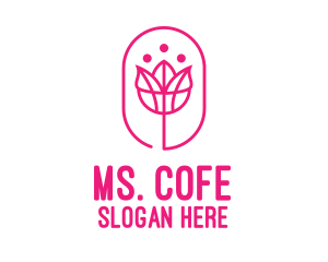 Pink Flower Salon logo design