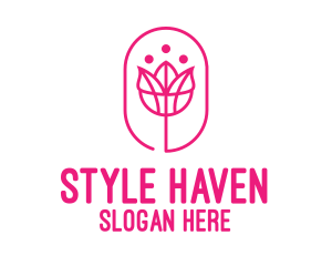 Store - Pink Flower Salon logo design