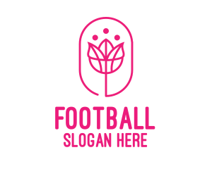 Simple - Pink Flower Salon logo design