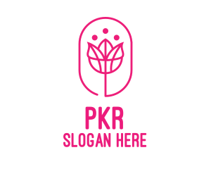 Pink Flower Salon logo design