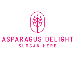 Pink Flower Salon logo design