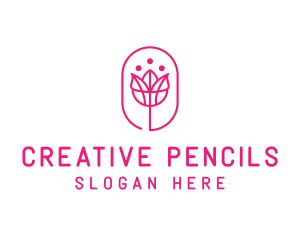 Pink Flower Salon logo design