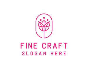 Pink Flower Salon logo design