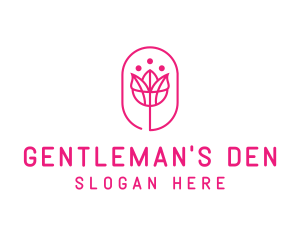 Pink Flower Salon logo design