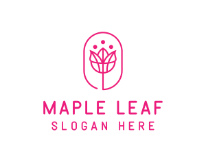 Pink Flower Salon logo design