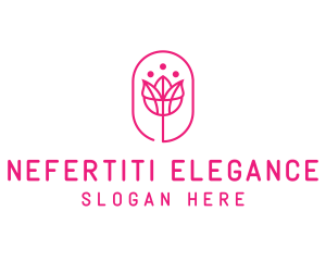 Pink Flower Salon logo design