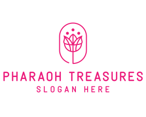 Pink Flower Salon logo design