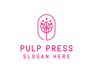 Pink Flower Salon logo design