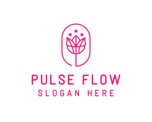 Pink Flower Salon logo design