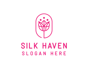 Pink Flower Salon logo design