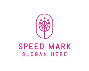 Pink Flower Salon logo design