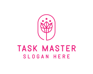 Pink Flower Salon logo design