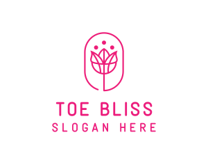 Pink Flower Salon logo design