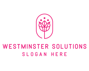 Pink Flower Salon logo design